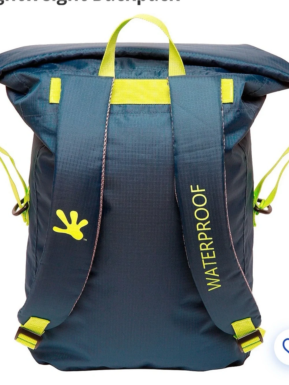 Geckobrands 30L Waterproof Navy Yellow Backpack